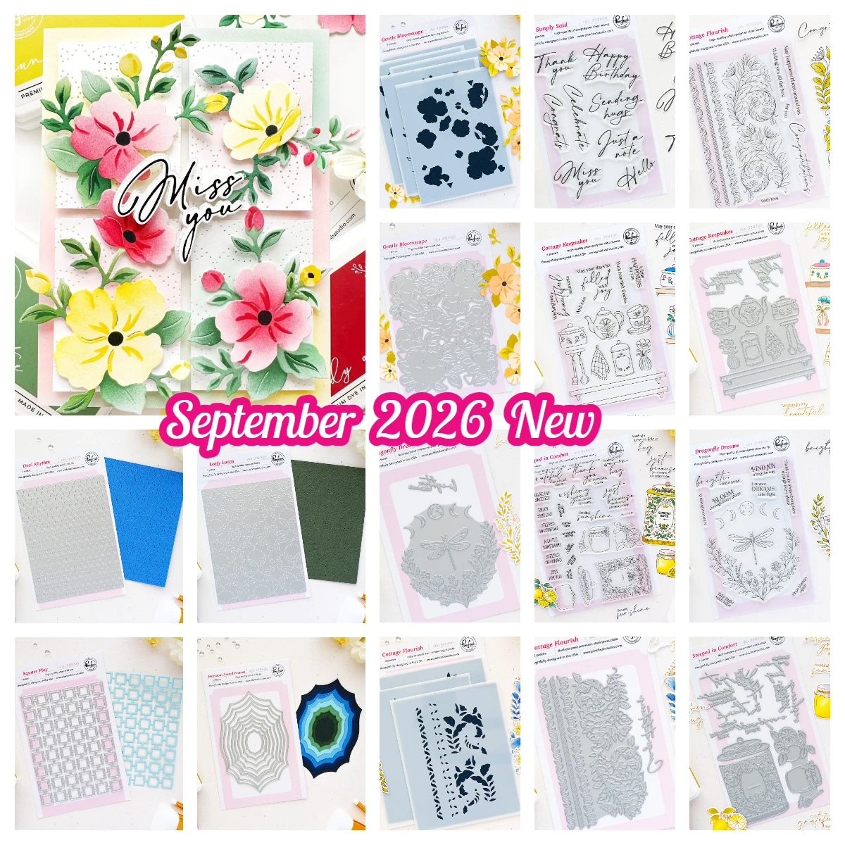 Pink Fresh Gentle Bloomscape Dragonfly Dreams Metal Cutting Dies Stamps for DIY Scrapbook Paper Craft Christmas September 2026