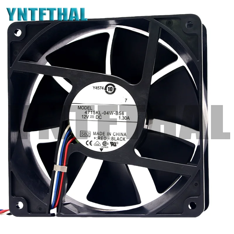 New 4715KL-04W-B56 12cm DC 12V 1.3A Y4574 120*120*38mm 4 Lines Cooling Fan