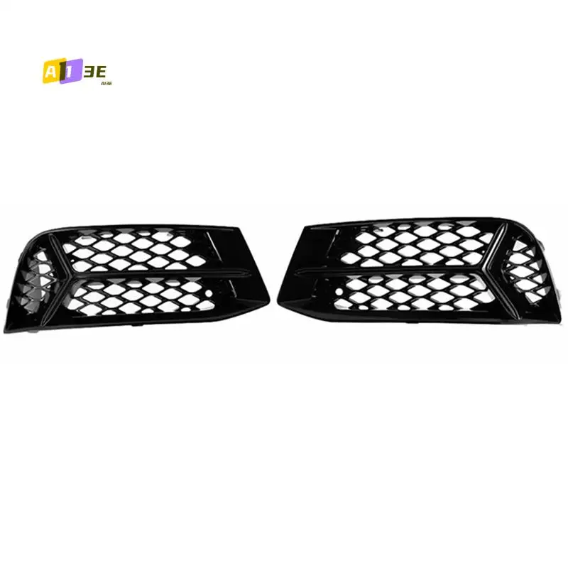

A03E-1 Pair Front Bumper Fog Light Grille Cover Honeycomb Fog Lamp Cover For A3 S3 17-20 Decorative Modification Parts