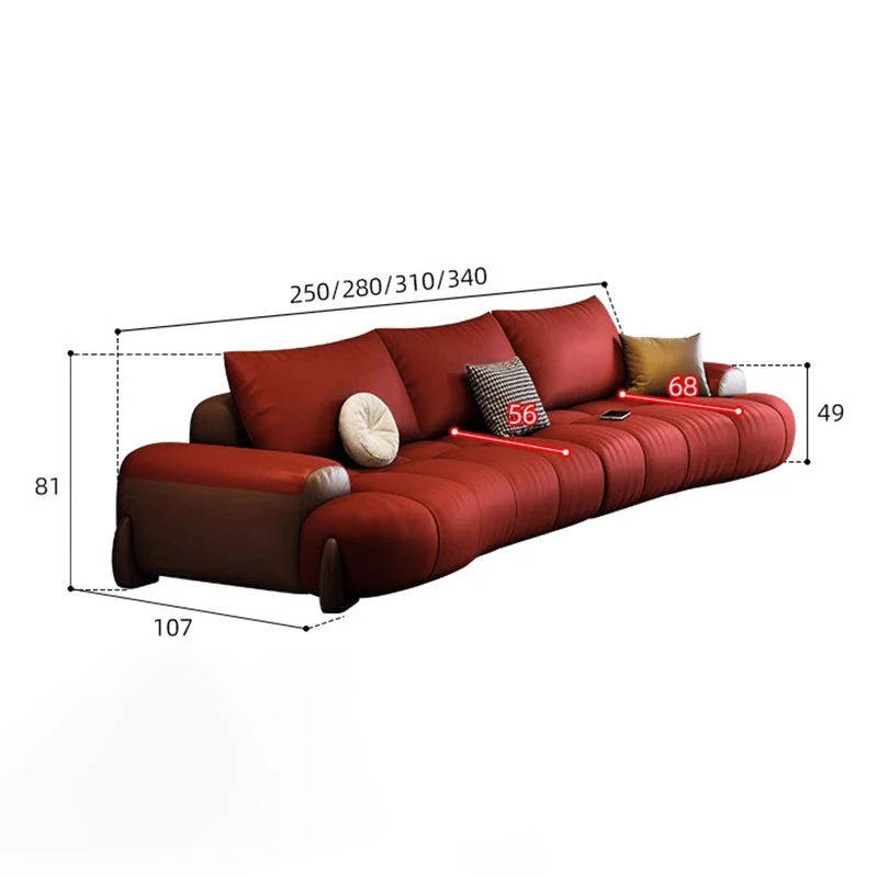 Solid Colors Queen Living Room Sofas Modern Sectional Leather Lounge Sofa Lazy Sofa Luxury Sofy Do Salonu Theater Furniture