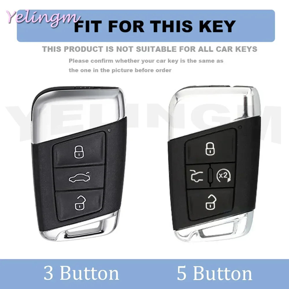 Transparent TPU Car Key Case For Skoda Kodiaq Fabia Karoq Octavia Seat Ateca for VW Volkswagen Passat B8 Taos Polo Tiguan