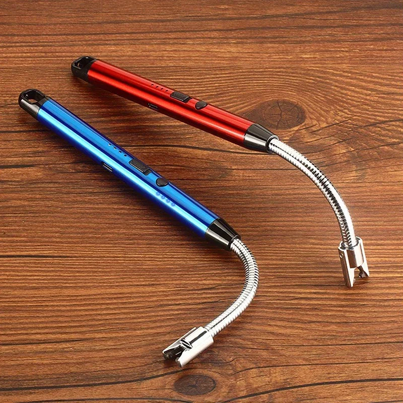 2026 New USB Rechargeable Windproof Flameless Electronic Pulse Ion Lighter, Suitable for 360 ° Rotation in Kitchen and Outdoor