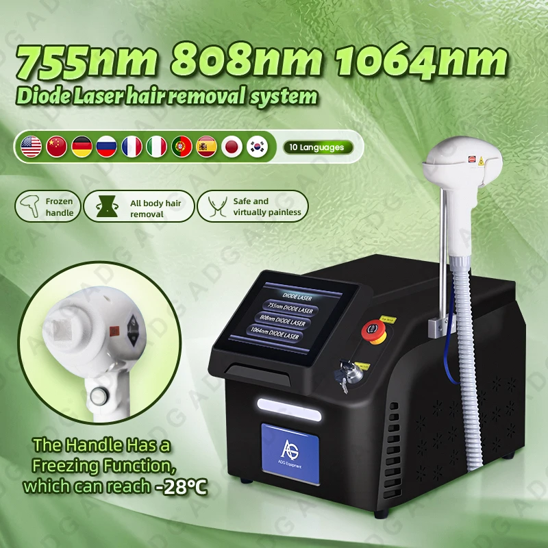 2023 Factory price Professional Diode Laser Hair Removal 808nm 755nm 1064nm 3 Wavelength Ice Platinum Laser Beauty Equipment