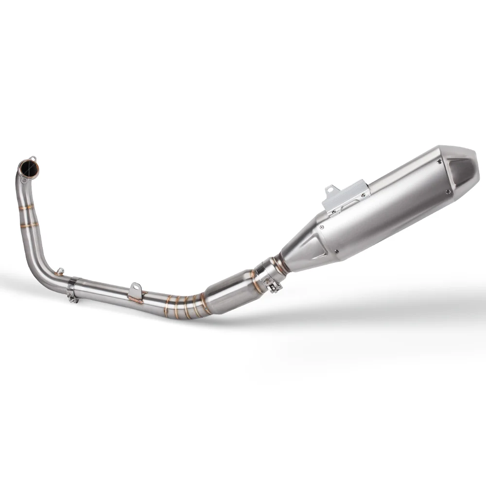 Kovemoto 450 rally รถออฟโรดท่อไอเสียสายเชื่อมตําแหน่งเดิม Slip on link ท่อด้านหน้าเต็มระบบ