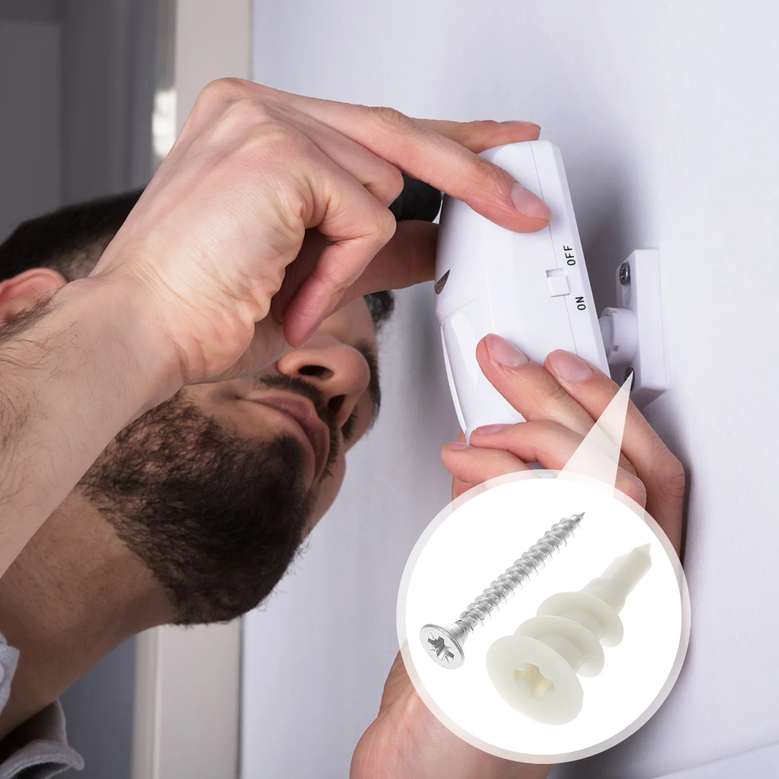 

20 Sets Expansion Anchor Kit for Plasterboard Drywall Anchors Self Drywall Screws Drilling Screws Wall Mount Hardware