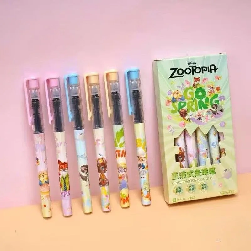 disney Zootopia writing pen, gel pen, needle-tip pen, cute cartoon patterns, for office use, study rewards and school writings