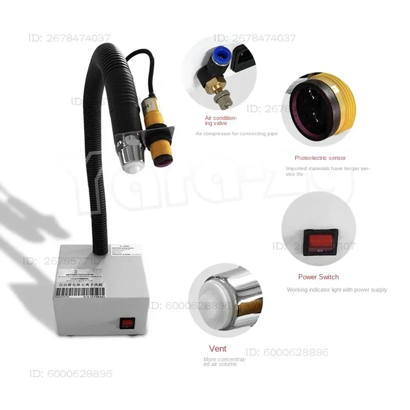 sl-080bf-ion-wind-snake-photoelectric-induction-anti-static-ion-wind-snake-dust-blowing-gun-optoelectronic-integration-bb