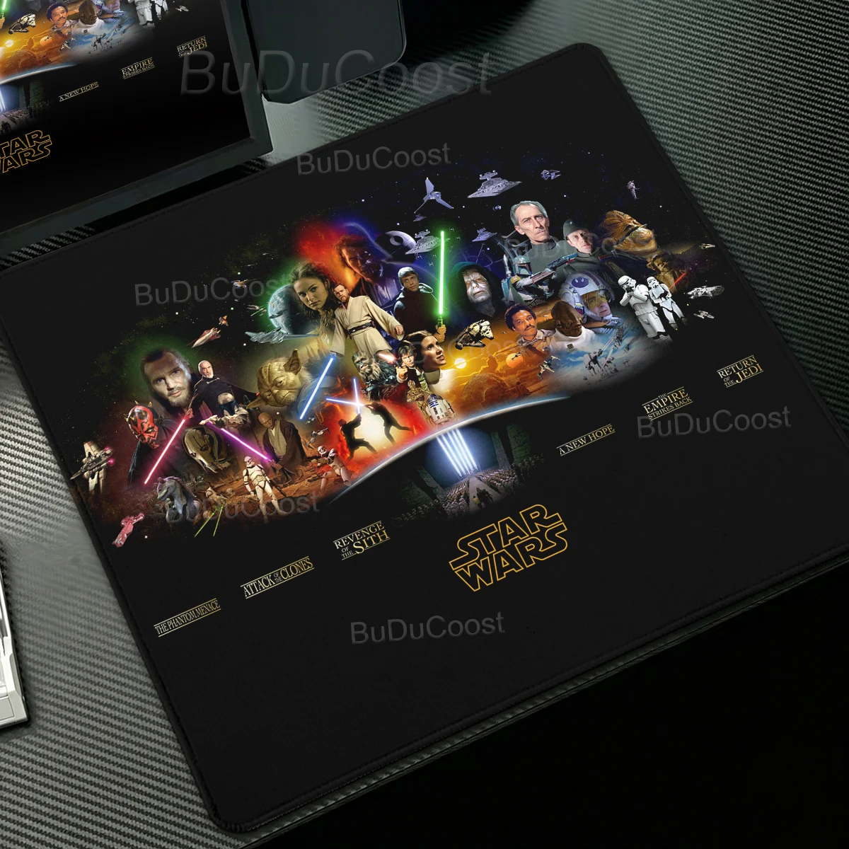 PC Gaming Non-slip Mouse Pad Star Wars XS Mousepad Lock Edge Keyboard Mouse Mat Gamer Rubber Base Desk Mat  Office accessories