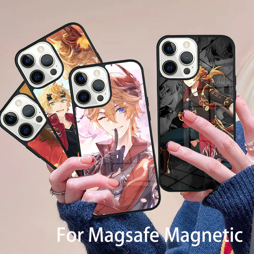 

Genshin Impact ThoMa Phone Case Magesafe Magnetic Wireless Charge Cover For IPhone 16 11 12 13 14 15 Pro Max Plus Mini