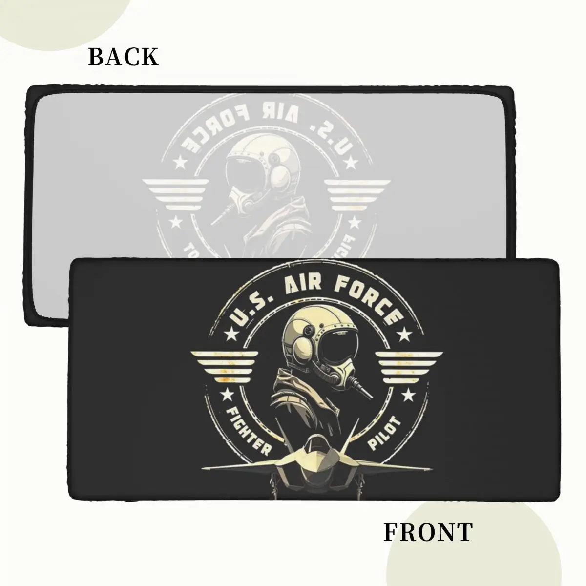 U.S. Air Force Fighter Pilot Military Aviation Vintage Rectangular Tablecloth Oilproof Table Cover for Dining Events Table Cloth