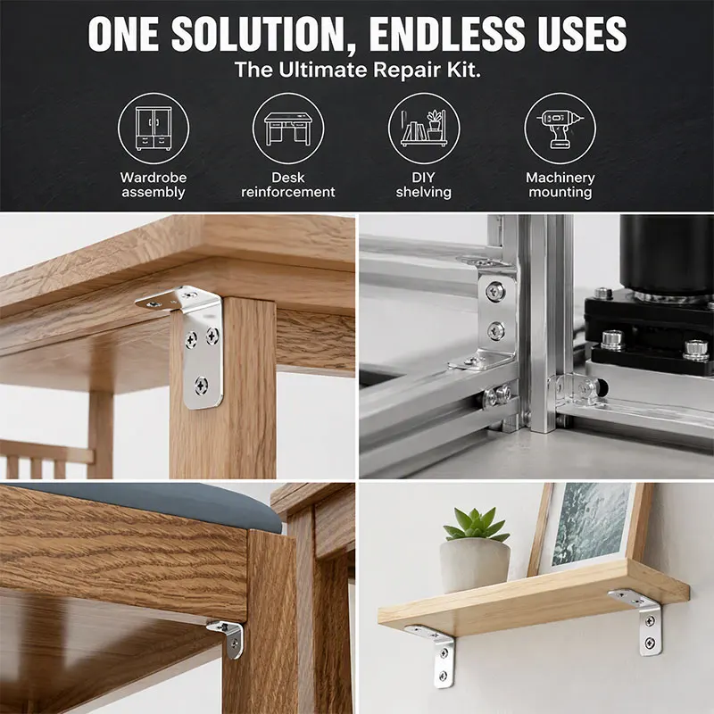 90 Degree Right Angle Fixator Screw Hinge Sewing Machine Cabinet Rounded Corner Buffer Hinge Furniture Hardware