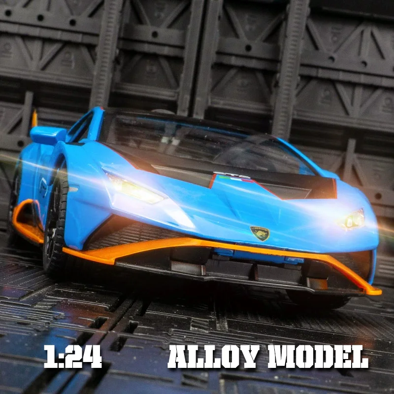 

1:24 Lamborghini Hurricane Sto, модель из сплава, игрушечный автомобиль, игрушечная модель, любимый детский автомобиль, игрушки
