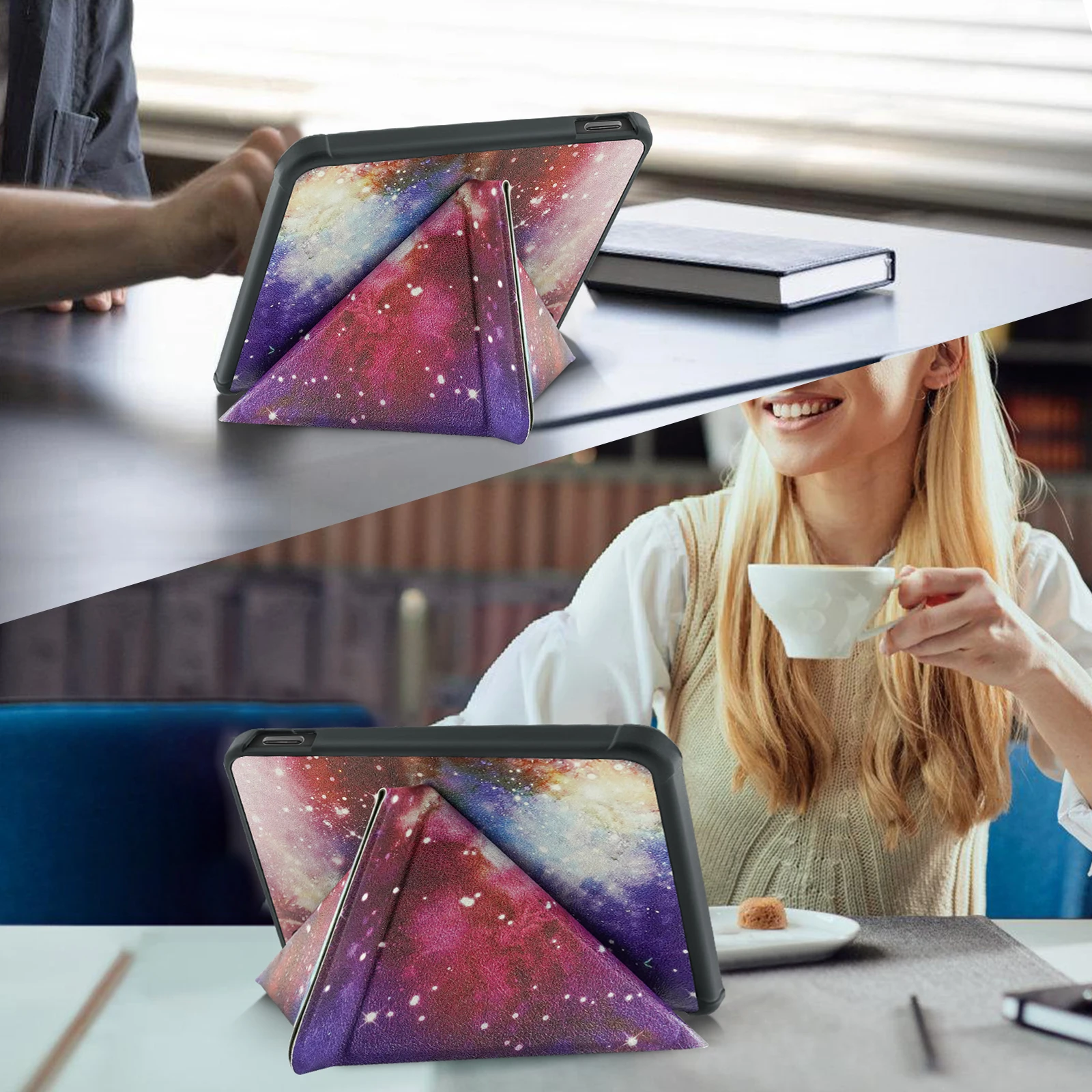 حافظة للقارئ الإلكتروني Kobo Libra Color (Model N428) وKobo Libra 2 (Model N418)، تتضمن واقي شاشة - جلد PU ممتاز مقاس 7 بوصات #4