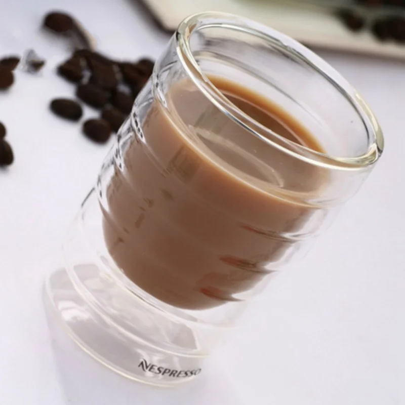 Espresso Coffee Cup Thermal Glass Tea Milk Drink Glasses Caneca Hand Blown Double Wall Whey Protein Canecas Nespresso Coffee cup