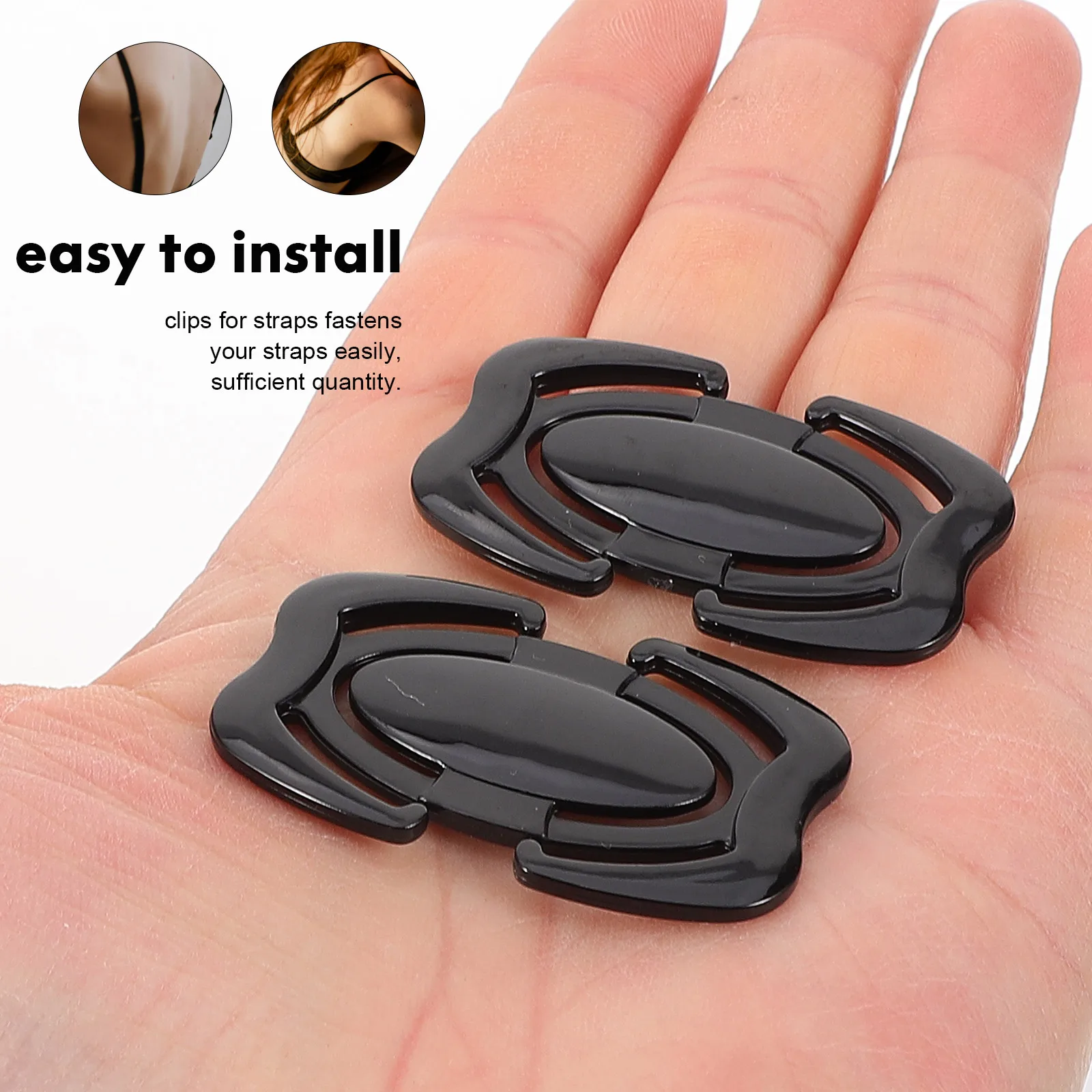 

6pcs Anti-slip Buckle Transparent Plastic Shoulder Strap Clips for Bra Straps Holders Women Underwear Accessories