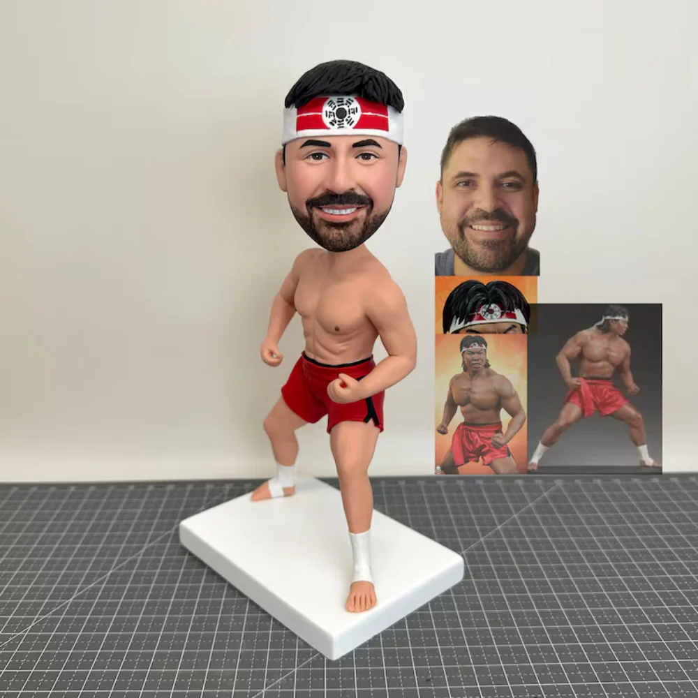 Custom Boxer Bobbleheads, Custom Bodybuilding Bobblehead, Custom Kickboxing Statue, as Unique gift for men and boyfriend