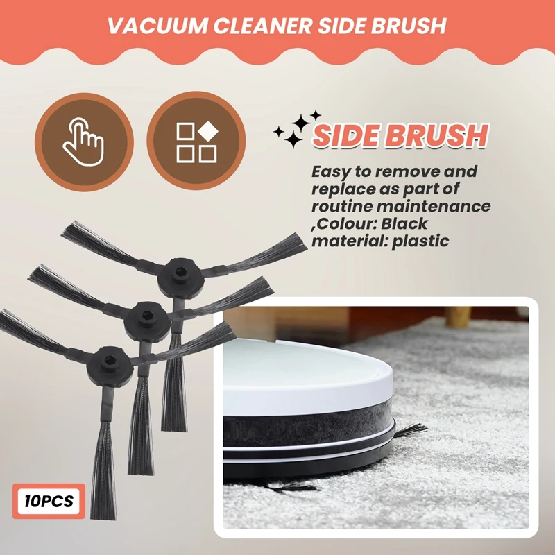 Сменная боковая щетка из 10 шт. для робота-пылесоса Ilife V3 V5 A6 A4 A4S