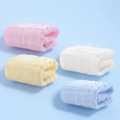 

4 шт., хлопковые детские полотенца для лица, многослойные носовые платки для новорожденных, мягкие впитывающие мочалки, салфетки для слюней для отрыжки младенцев