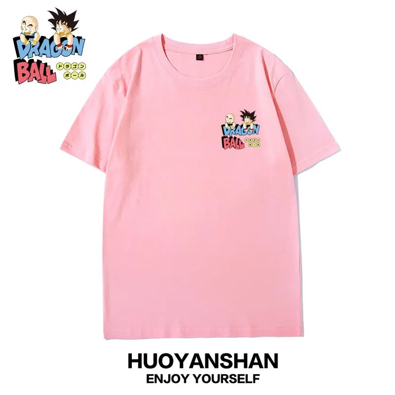 لعبة دراغون بول جوكو تي شيرت للرجال الصيف المرأة تيز جديد القطن الخالص قصيرة الأكمام فضفاضة كبيرة الحجم زوجين الزي الرسوم المتحركة القمم