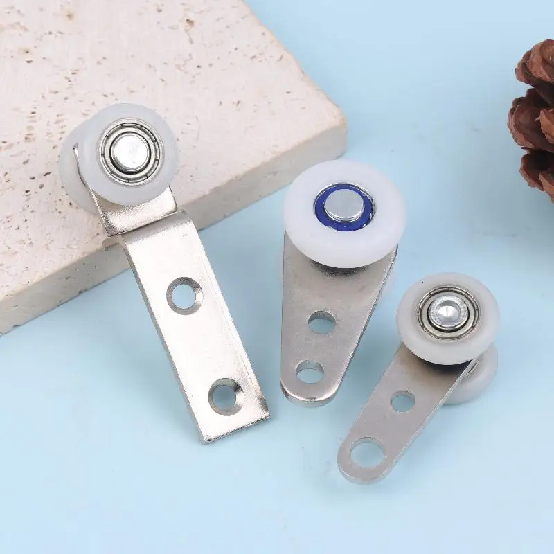 

[YY35]2pcs Curtain Rails Pulleys Sliding Door Pulley Hanging Track Pulley Block For Sliding Door Cabinets Window Hardware