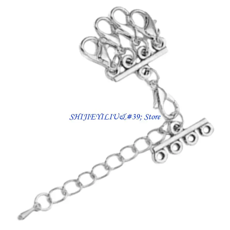 E21F Delicate Necklace Detangler Necklace Layering Clasps Bracelet Layering Clasps Multi Tube Lock Necklaces Clasps Separator