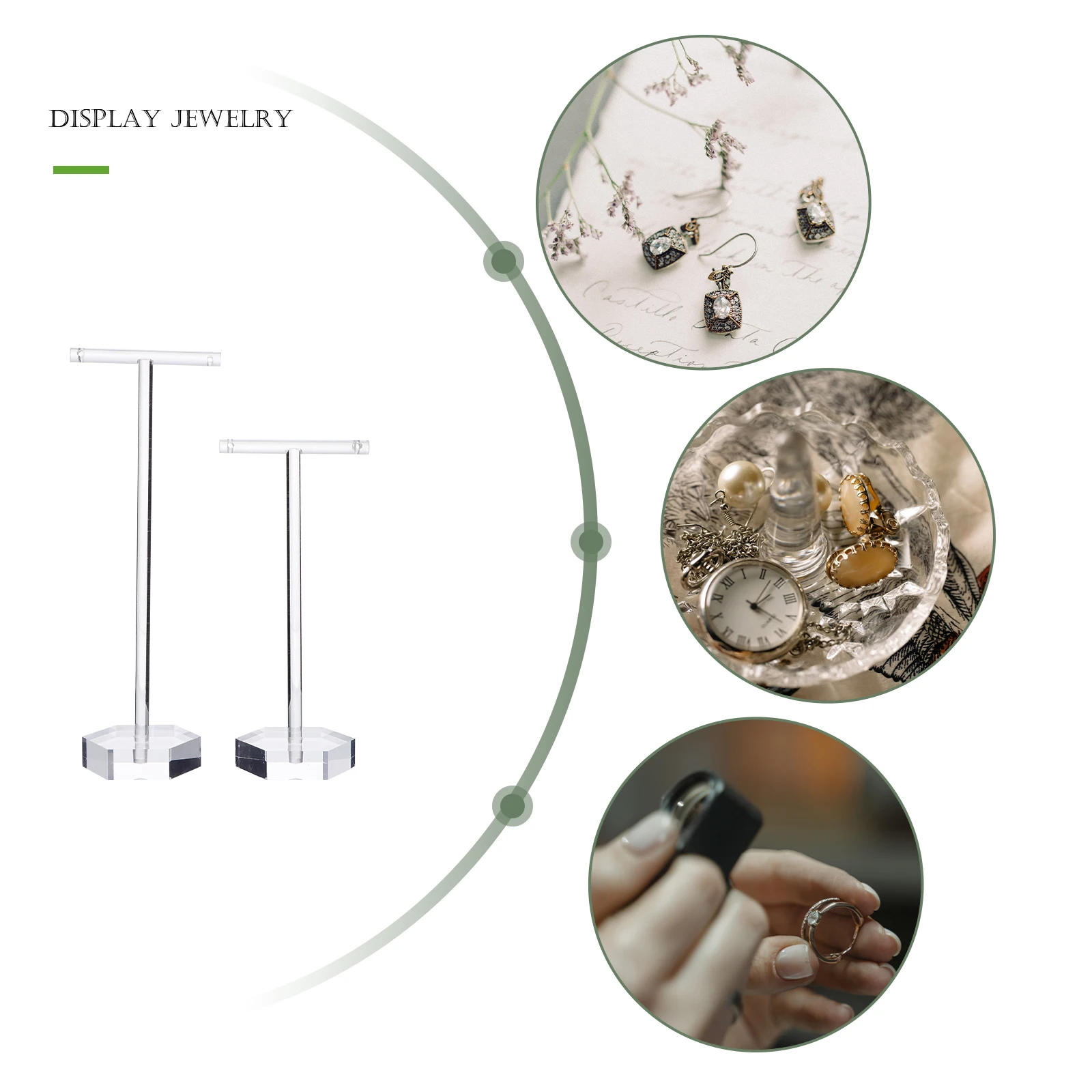 

Acrylic Earring Holder Jewelry St Double Size Storage Rack for Rings Bracelets Necklaces Display Home Use ganizer