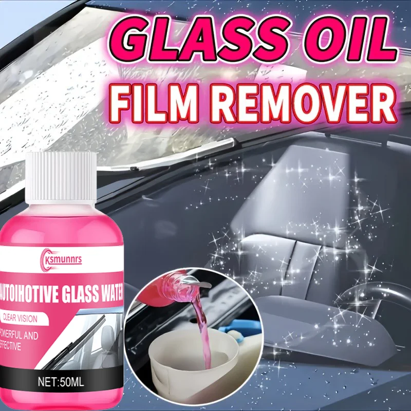 Concentrated windshield wiper fluid for automotive glass, maintaining smoothness and no stripes, quickly restoring clear visibil