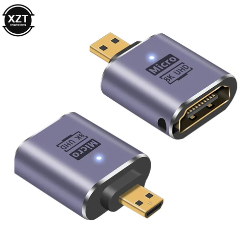 Imagen 2 del producto Adaptador extensor compatible con HDMI 8K, convertidor macho a hembra de 90 grados, codo UHD2.1 de 4K y 120Hz para Monitor de ordenador portátil PS4, PS5, HDTV
