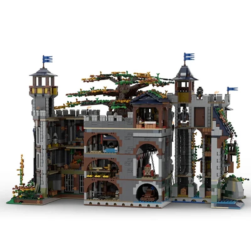 Mittelalterliche Festung Modell Moc Bausteine Baum des Lebens Schloss Technologie Modulare Blöcke Geschenke Weihnachten Spielzeug DIY Sets Montage