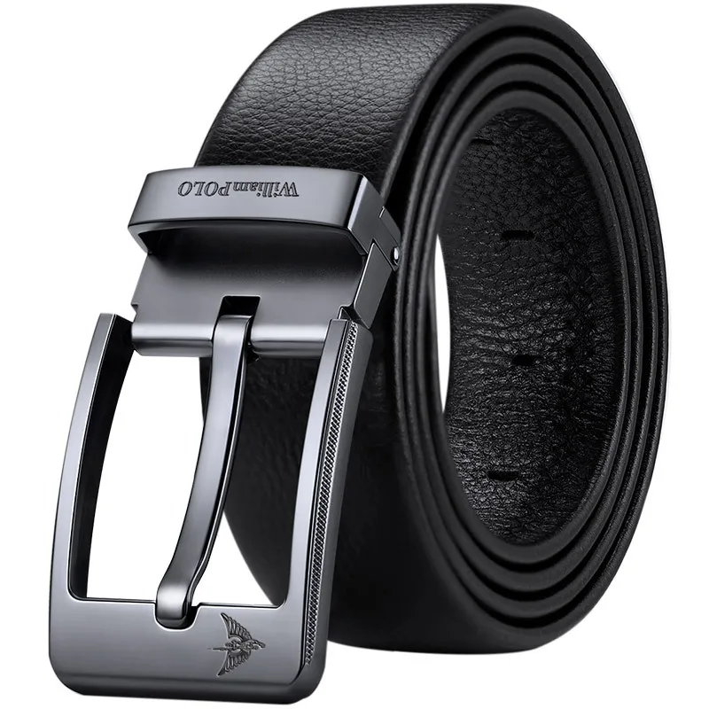 Genuine Leather Belt Men First Layer Cowhide High-end Versatile Pin Buckle Belt