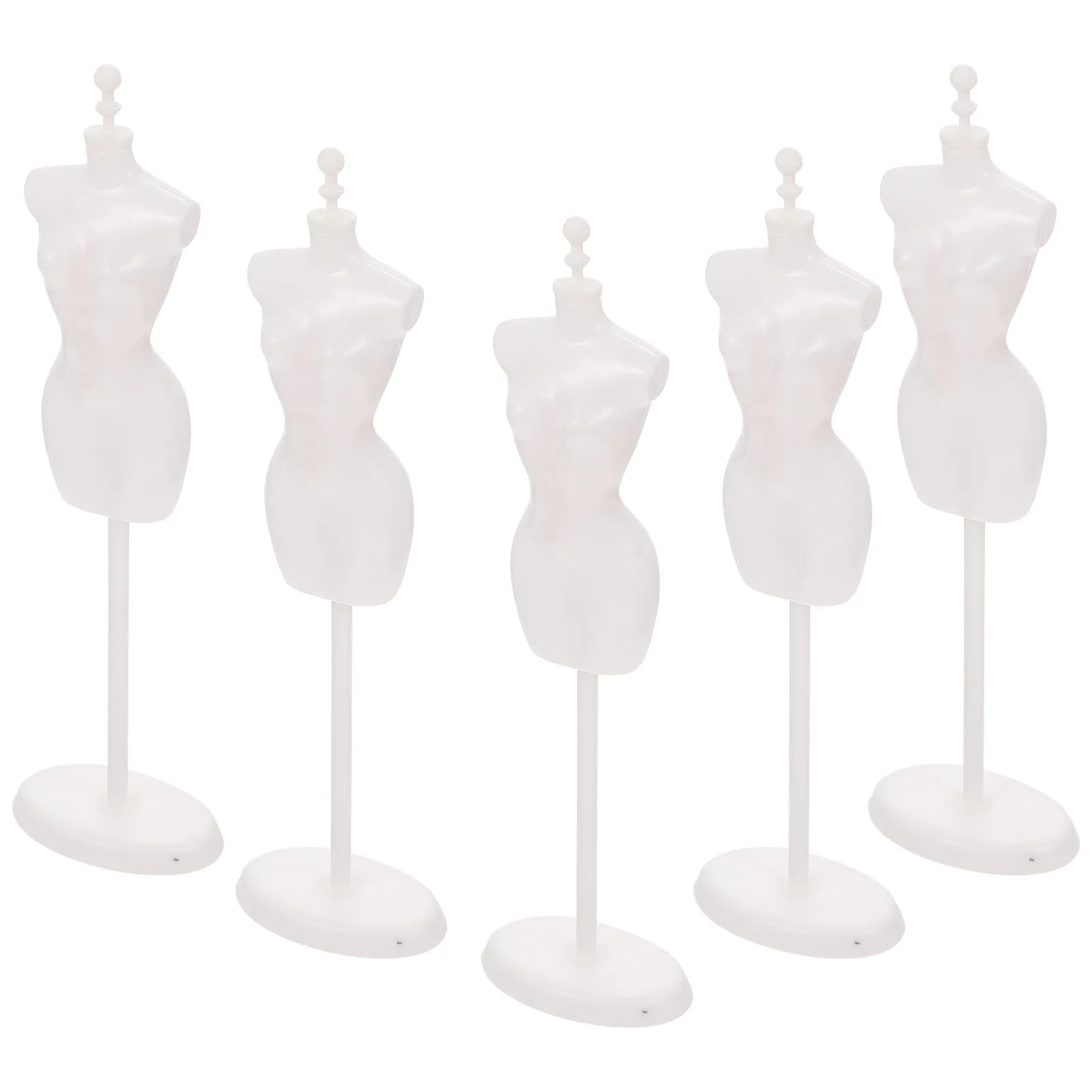 

5Pcs Creative Mini House Accessory Stand Premium Plastic Display Holder for Girls Mannequin Dress Display Holder