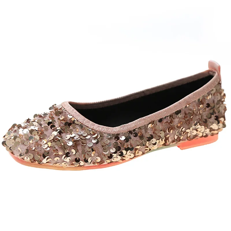 Scarpe da donna primavera autunno Casual bocca bassa Set di balletto piatto stilista scarpa paillettes di lusso mocassini antiscivolo donna