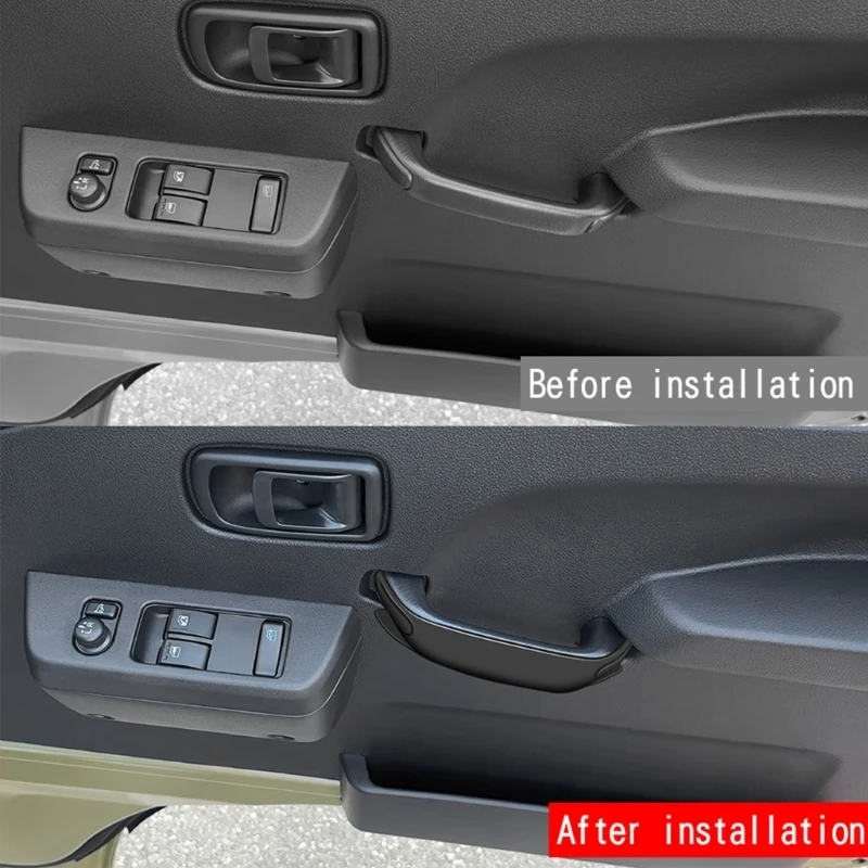 A2UC No-Adhesive Door Handle Storage Boxes for 2021 Hijet, Open-Top Pockets That Press into the Existing Handle Area and Hold