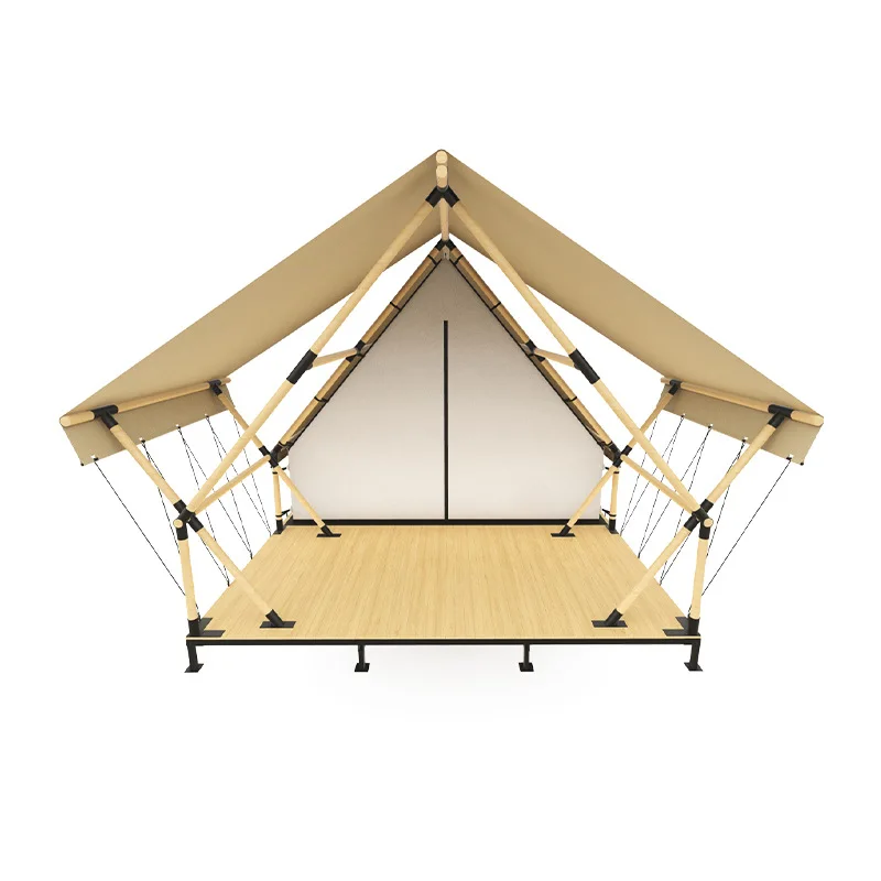 خيمة نفق عائلية من قماش أكسفورد ثلاثي، تصميم متعدد الغرف مقاوم للماء ومقاوم للرياح، خيمة تخييم خارجية محمولة #4