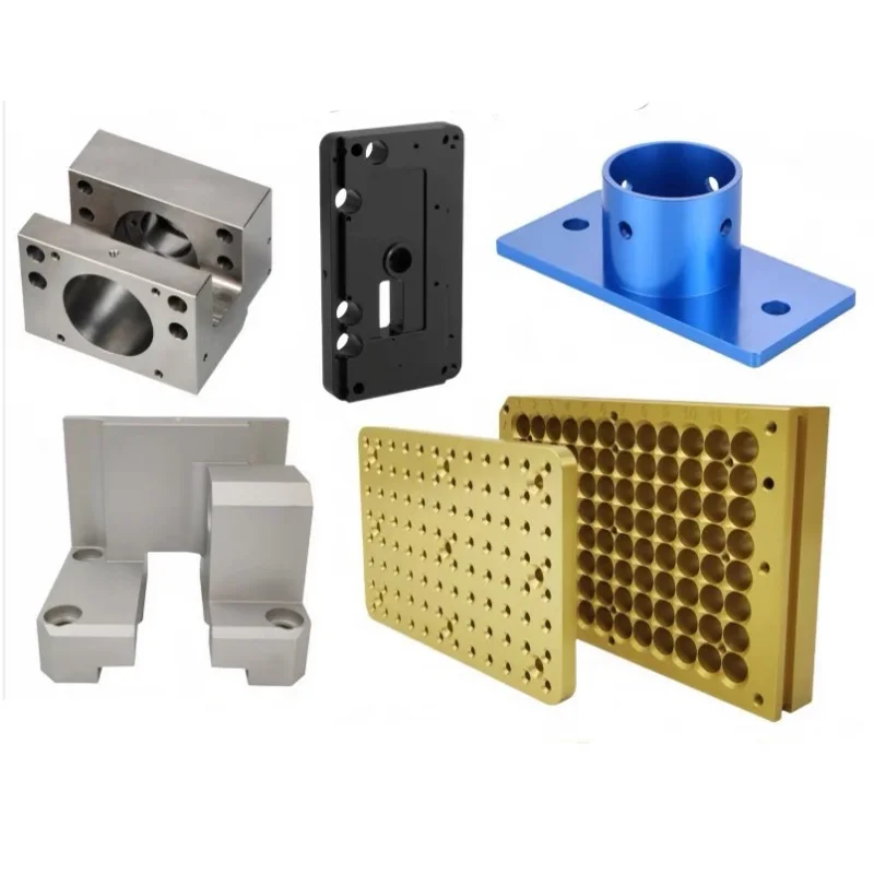 Aluminum alloy / stainless steel mixed material CNC custom mechanical parts set anodizing