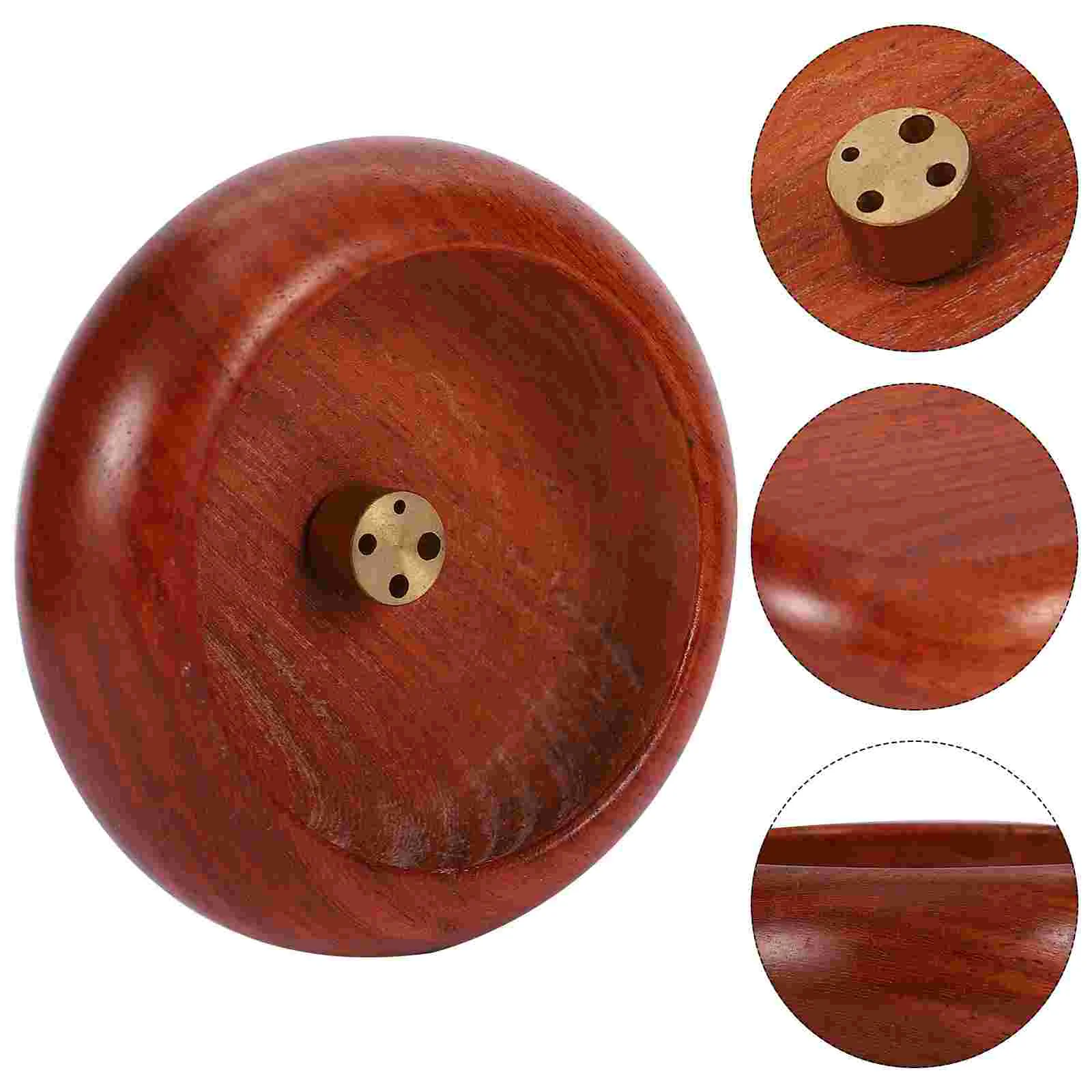 

Ornament Incense Burner for Decoration Wood Bowl Shape Holder Desktop