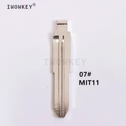 10pcs Key Blanks 07# MIT11 MIT11R Metal Uncut Blank Flip Remote Key Blade for Keydiy KD Xhorse VVDI JMD