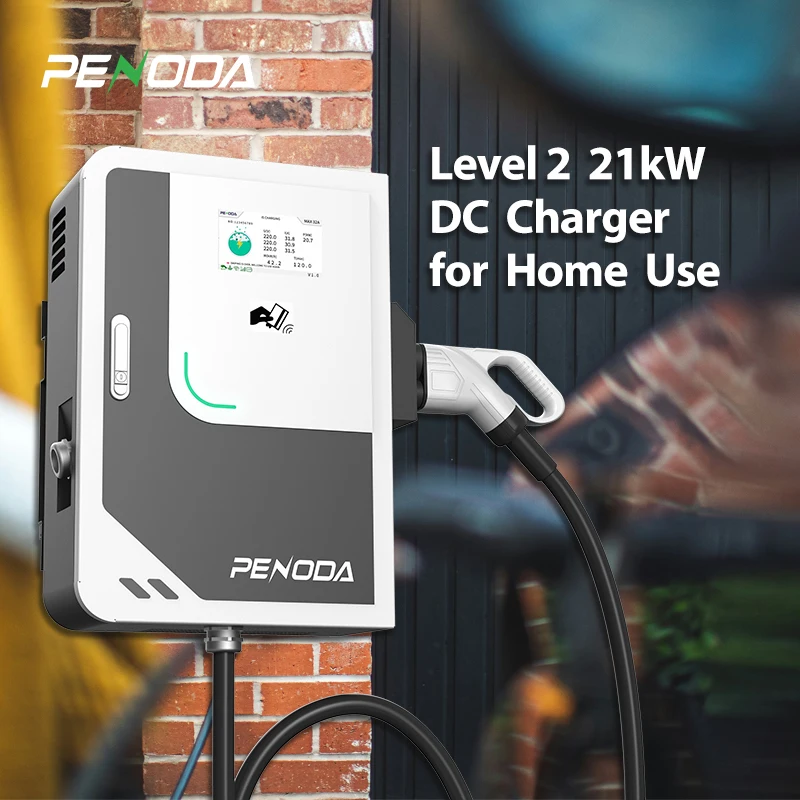 PENODA Level 2 Ev Charger 240v Input EV Dc Charger CCS2 21KW HOME Ev Car Charging Station