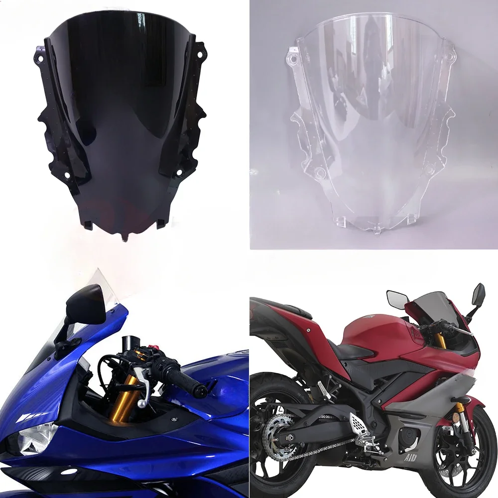 ヤマハ,ウィンドスクリーン,ダブルバブル,ウィンドデフレクター,yzf r3,r25,2019, 2020, 2021, 2022, 2023用オートバイフロントガラス