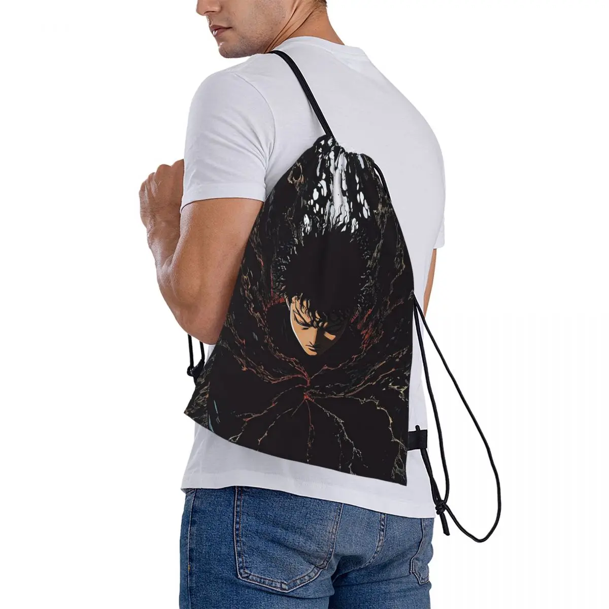 Dark Fantasy Of Devilman CryBaby Backpacks Multi-function Drawstring Bags Sports Bag Book Bags for Man Woman School