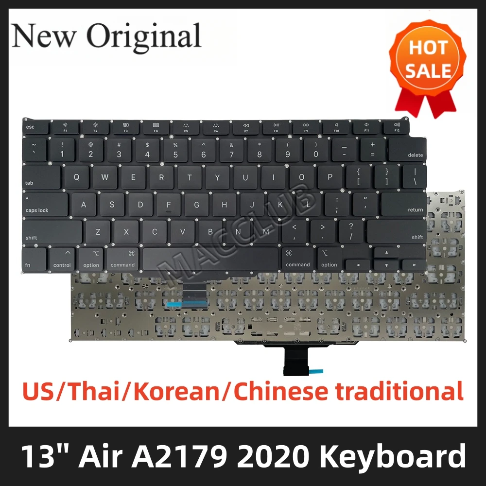 

A2179 Keyboard US Thai Korean Chinese traditional for MacBook Air 13.3" A2179 EMC 3302 Early 2020 Keyboard
