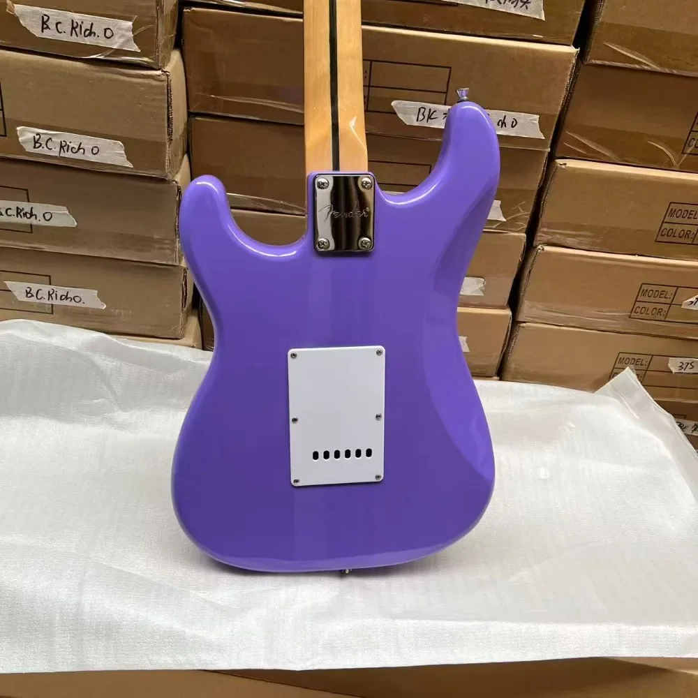 التقاطات جيتار كهربائي أرجواني SSS مع واقيات بيك جاردز بيضاء 6 أوتار للاستوديو الاحترافي بيع كبير شحن مجاني #5