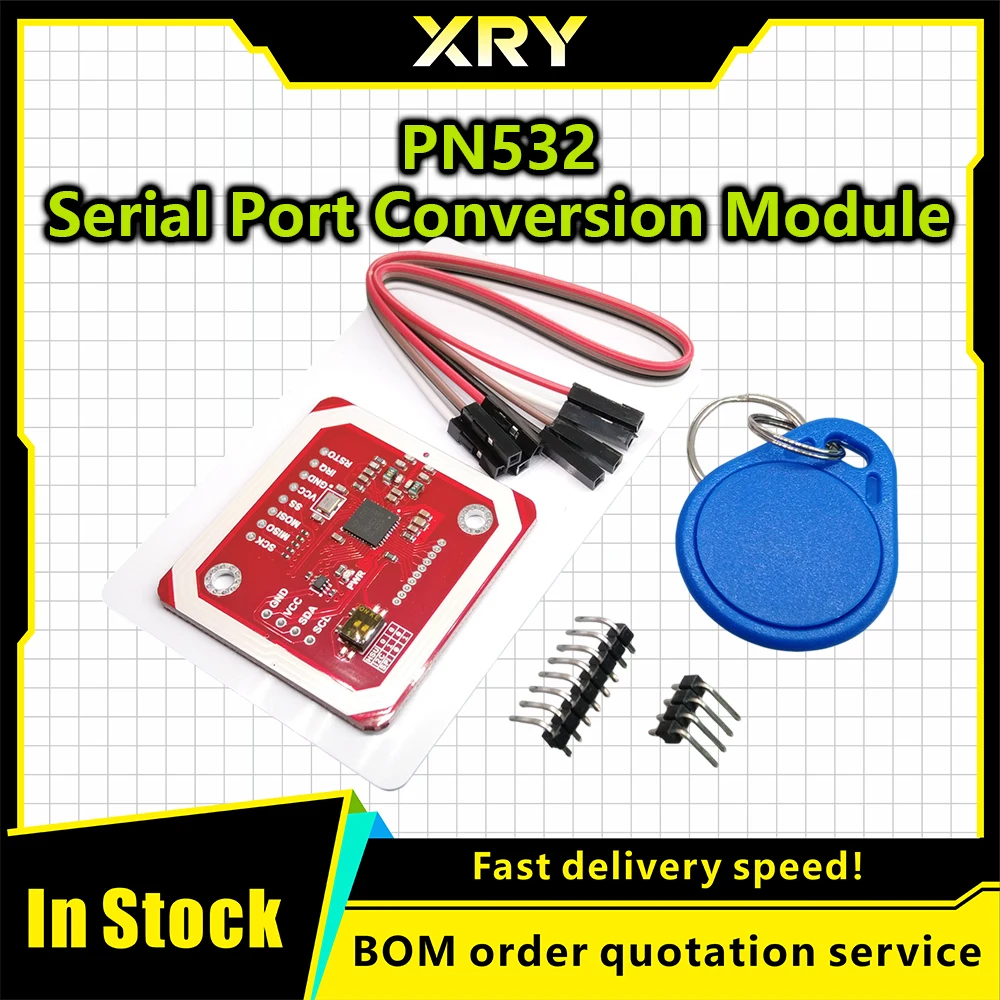 1 Juego de módulo inalámbrico PN532 NFC RFID V3, Kits de usuario, lector, IC S50 Modo de escritura, tarjeta PCB Attenna I2C IIC