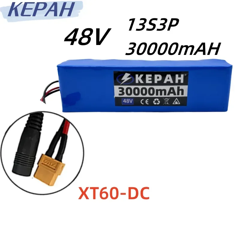 100% original 48V lithium-ion battery 48V 30Ah 1000W 13S3P lithium-ion battery pack，for 54.6V CitycocoBMS electric scooters