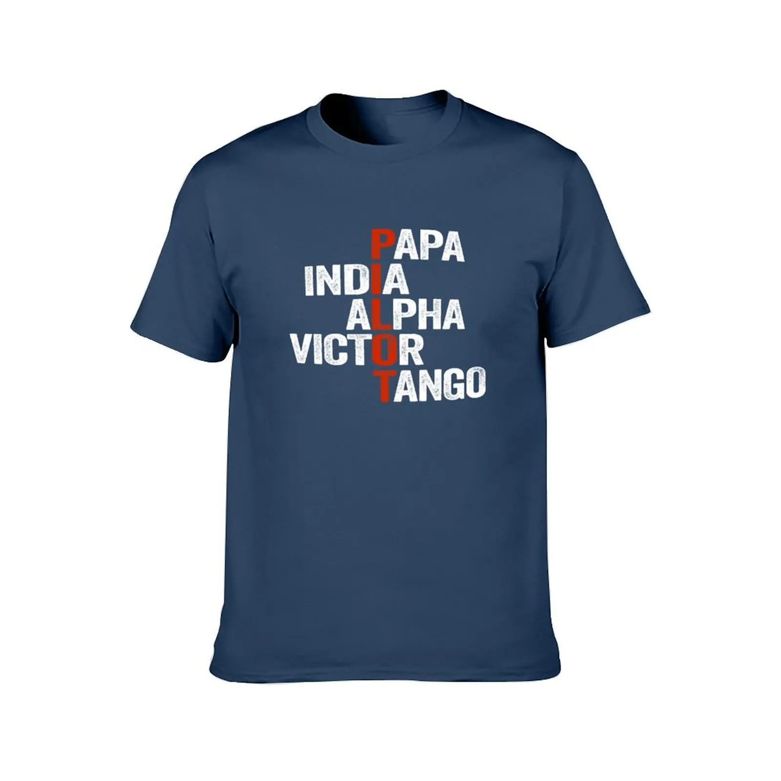 Pilot Alphabet PAPA INDIA ALPHA VICTOR TANGO - Vintage T-Shirt men t shirt cotton 100% t shirts for man cotton T-Shirt