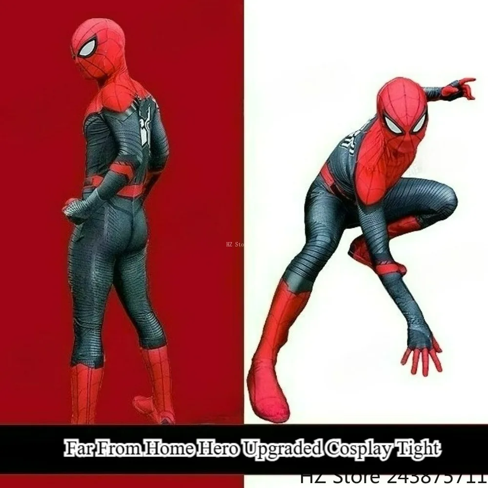 Personalizable 2019 Spider-Man: héroe lejos de casa Cosplay mejorado traje de Cosplay ajustado mono mono con estampado elástico regalo