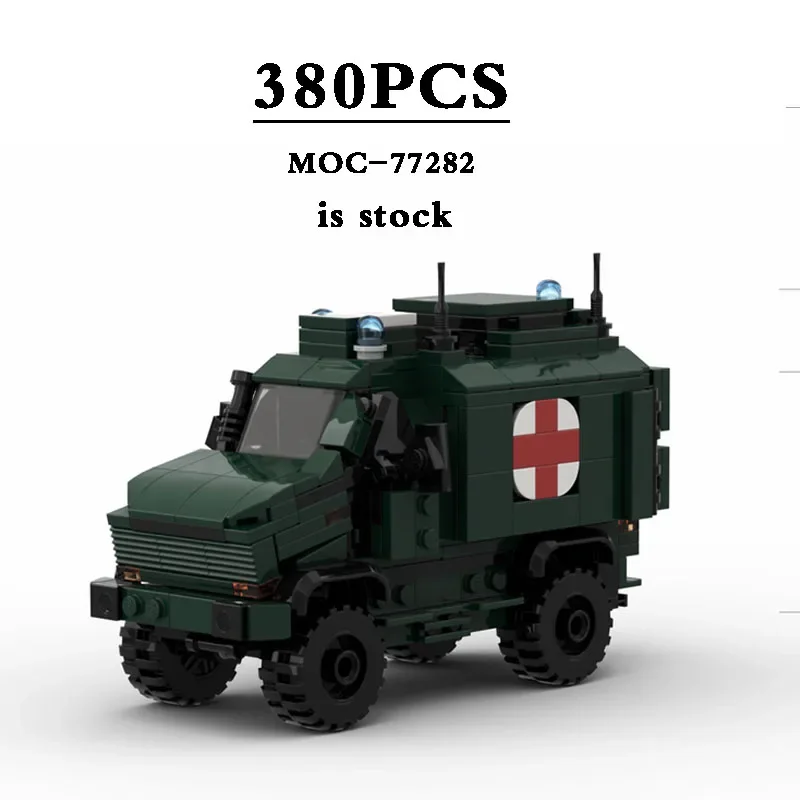 

Small Truck & Armored Ambulance MOC-77282 Army Series Building Block Toys 380PCS DIY Kids Toys DIY Toys Christmas Gifts