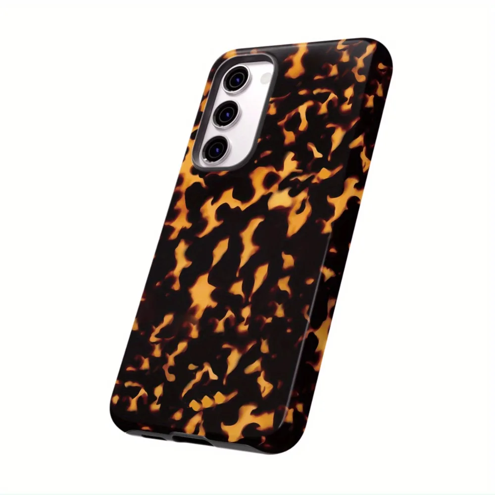 Retro tortoiseshell 2-in-1 phone case suitable for Samsung Galaxy S26 S25 S24 S22 S21 S20 FE/Ultra/Plus anti drop back cover