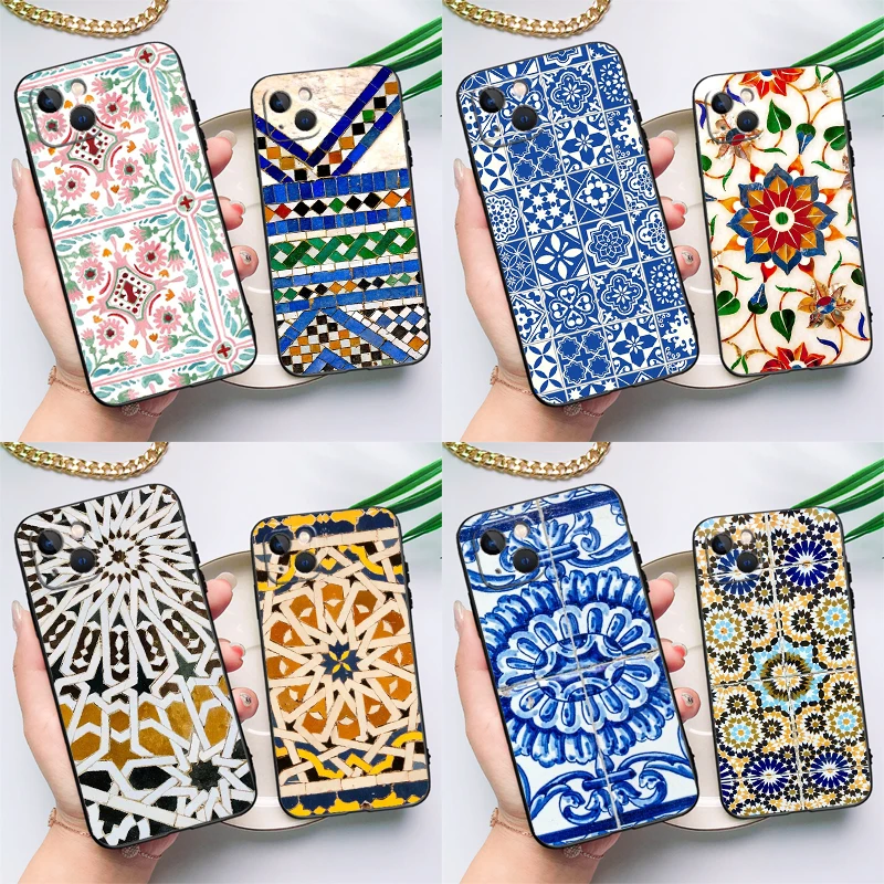 بلاط مغربي لـ Realme 15 Pro GT6 GT7 10 11 12 13 14 Pro Plus C51 C53 C55 C61 C63 C65 C67 C75 C71