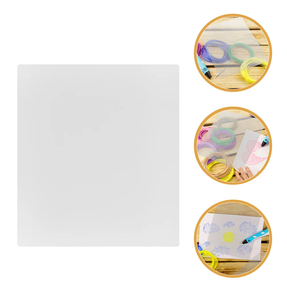 

6Pcs Transparent PVC Drawing Copy Boards 3D Printing Pen Mats Clear Craft Mat for Portable Painting and Sketch Tools